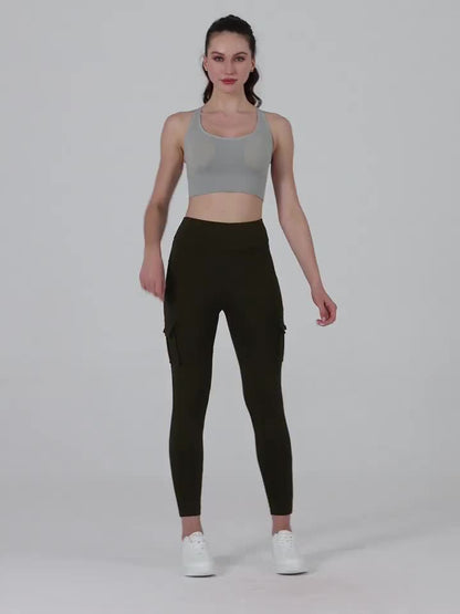 One-piece - Four-season Style Women'S Fashionable Work Pants With Pockets, Flares The Hips And Slims The Figure. Suitable For, Outdoor Leisure. Multi-pocket Ankle-length Pants, Casual Women'S Wear, Summer Women'S Wear. Available In Five Colors