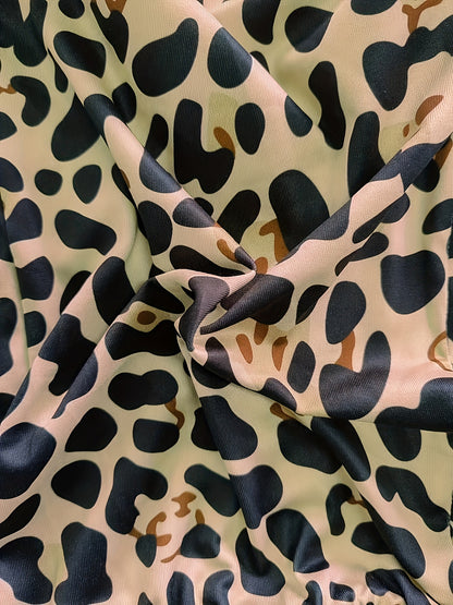 Leopard Print Fashion Trend New Waist Cinching Jumpsuit Commuting Summer Jumpsuit