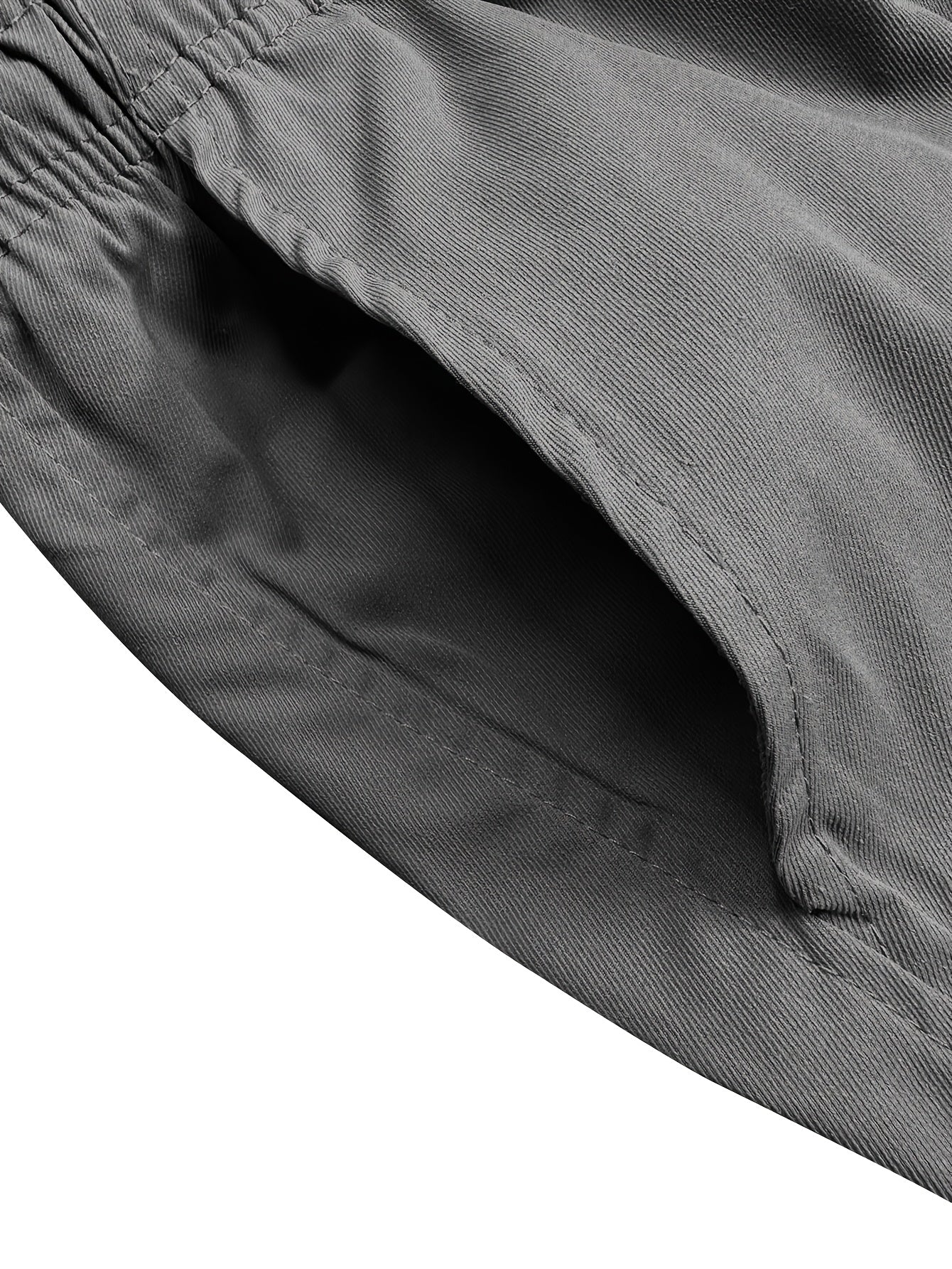 Men's Grey Polyester Cargo Shorts - product view 27
