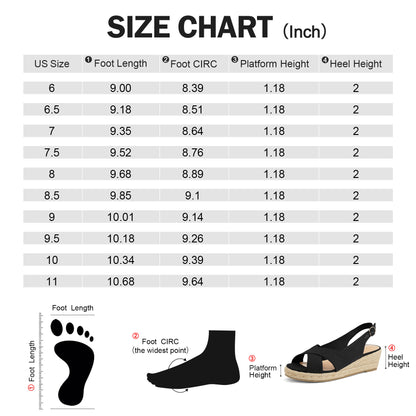 Casual Sandals for Women Featuring a Low Platform Wedge, Criss-Cross Design, Open Toe, And Slingback Ankle Strap, Perfect for Work, Everyday Use, And Running Errands., Women Shoes