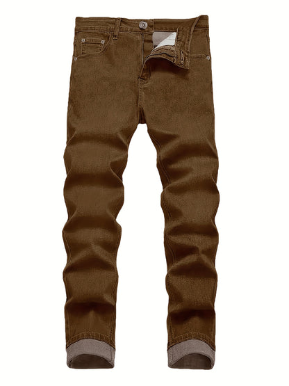 3pcs Men's Slim Fit Jeans - Stretch, Stylish, Versatile All Year Round Trousers | Wardrobe Essential & Boyfriend Gift