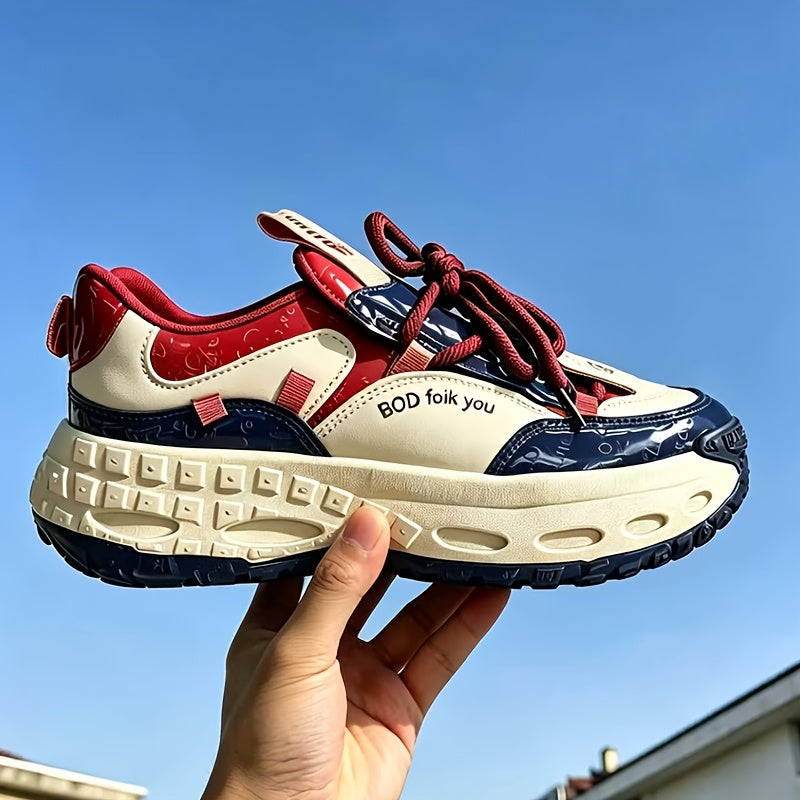 [Height Increase Sneakers] Men's Height Increase Platform Shoes Autumn Spring Fashion Cross Tied Non Slip Casual Shoes Comfortable Outdoor Causal Sneakers