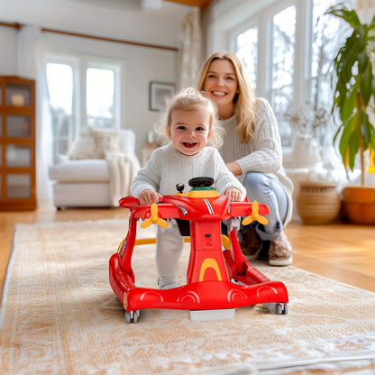 Baby Walker - Foldable Adjustable Padded 6-in-1