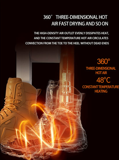 Foldable And Portable Shoe Dryer, Shoe Heater, Smart Timer, 180° Folding Design, Quickly Dries Damp And Smelly Shoes And Boots, Suitable for Home, Travel, Fitness, Family Shoe Care, Perfect Holiday Gift, Without Battery