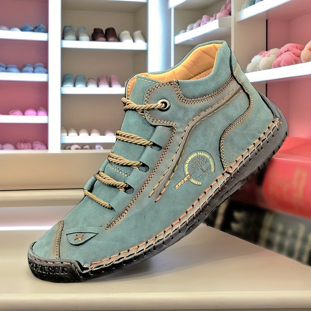 Women's Retro Casual Shoes, Seasonal Classic, Lace Up Short Boots, Women Shoes