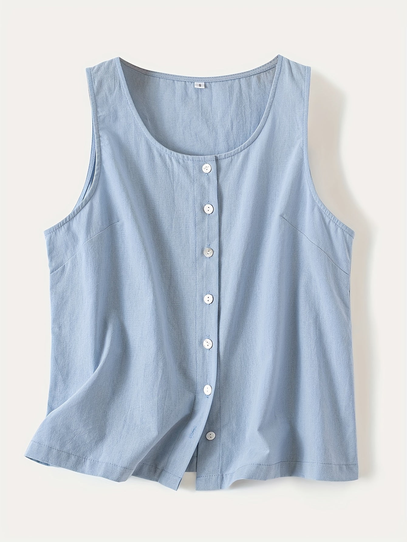 Women Solid Color Single Breasted Tank Top - Fashionable Sleeveless Design for Summer Casual Wear - Comfortable & Stylish Wardrobe Essential