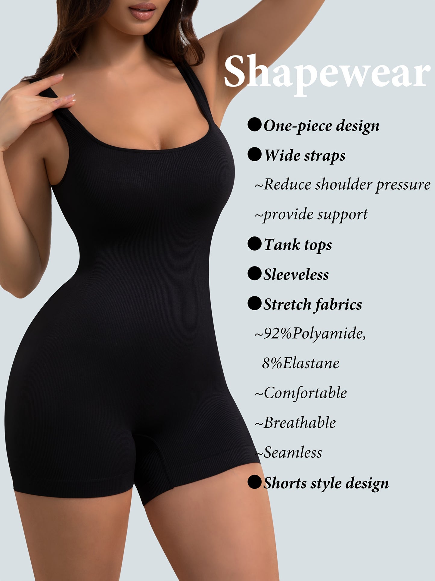 Women Shapewear Bodysuit Tummy Control Full Body Shaper Shorts Seamless Tank Tops Shaping Leotard Yaga Pants