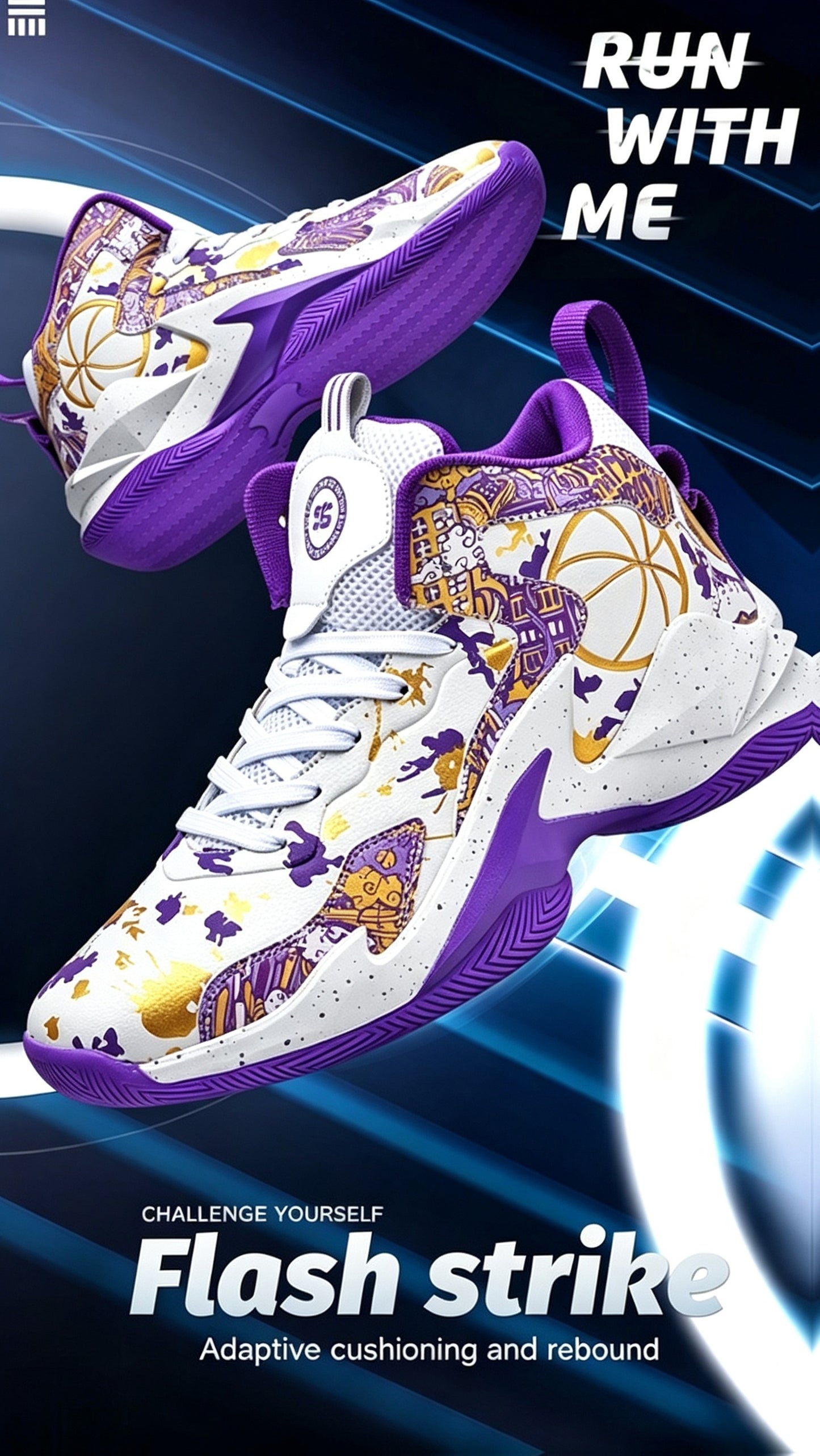 YTAT Men'S Basketball Shoes, Running Sports Shoes, Fashionable Basketball Shoes, Walking Shoes