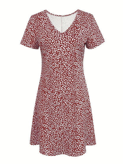 [Holiday Beach Dress] Casual Holiday Beach Dress for Women in a Versatile Mom Style, Featuring Spring And Summer Prints