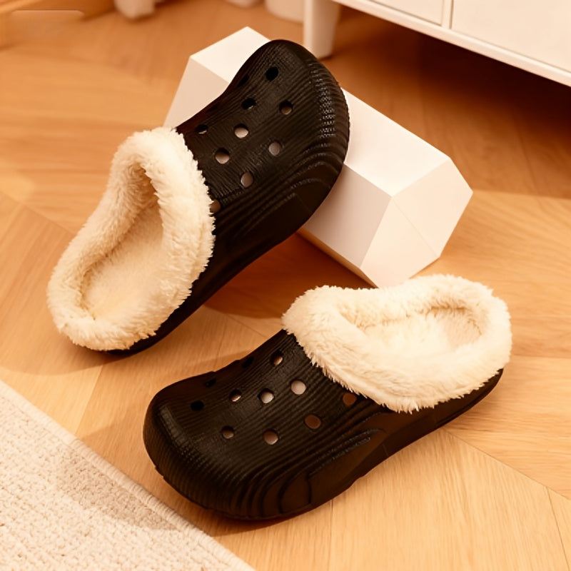 New Winter Couples' Casual Fashion Warm Thick-Sole Slippers - Indoor & Outdoor Use, Women's Style Included, Women Shoes