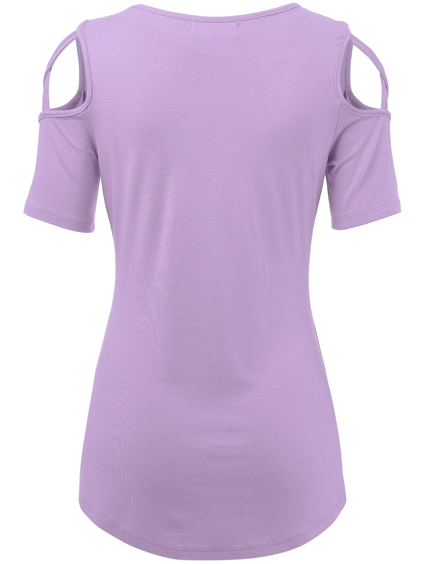 Women's Casual Open Strap Shoulder Short Sleeve Top