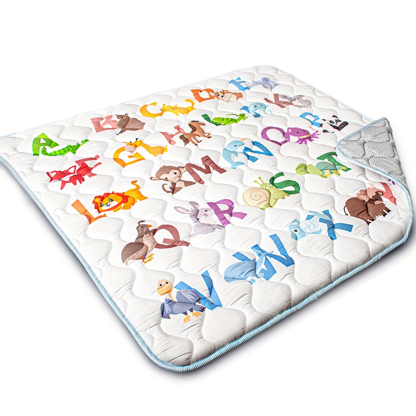 Baby Play Mat, 50x50 Playpen Mat with Super Soft Touch, Activity Mat with Upgraded Anti-Slip Bottom, Machine Washable Crawling Mat for Floor & Picnic