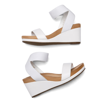 Womens Open Toe Elastic Ankle Strap Platform Wedge Sandal Summer Shoes, Stable Durable, Comfy Soft, Simple Chic, Casual, for party, dance, shopping, walk, office, beach