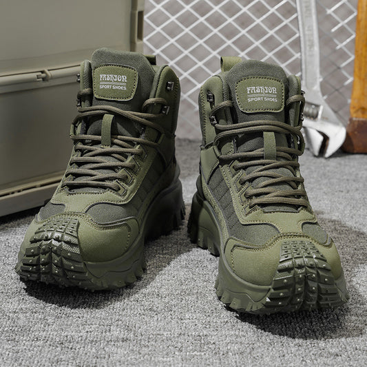 [Lightweight|Comfortable] Lightweight Comfortable High-Top Hiking Boots | Large Size Sports, Thick Sole, Casual Walking Shoes, All-Season Outdoor Activities, Camping