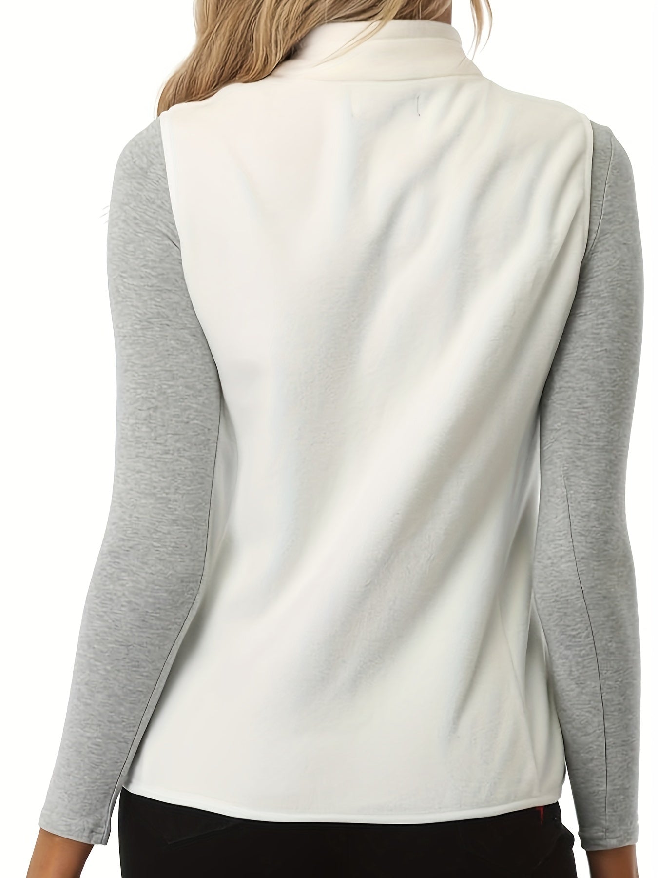 Women's Vest Jacket Sleeveless Lightweight Zip Jacket Warm Soft Vest with Zipper Pockets
