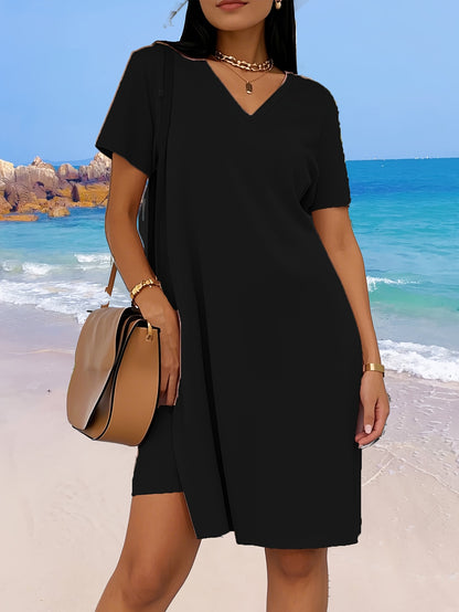 Women's Black Polyester V-Neck High-Waist Shorts - product view 17