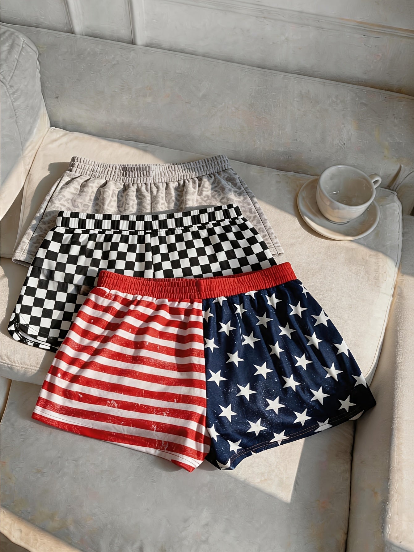 3pcs Women's Camo Print Shorts - Short Length Athletic Running Shorts with Camouflage, Beltless & Machine Washable Fabric Suitable for Gym, Outdoor, Casual Attire, Casual Shorts Pack