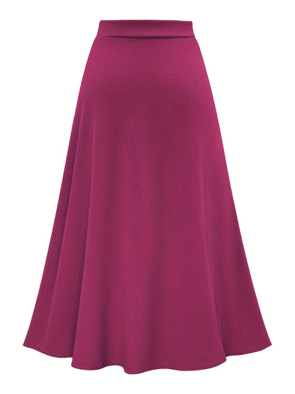 Women's Autumn New High-Waist Irregular Split Skirt with Lining, Mid-Length 2-in-1 Tie Dress