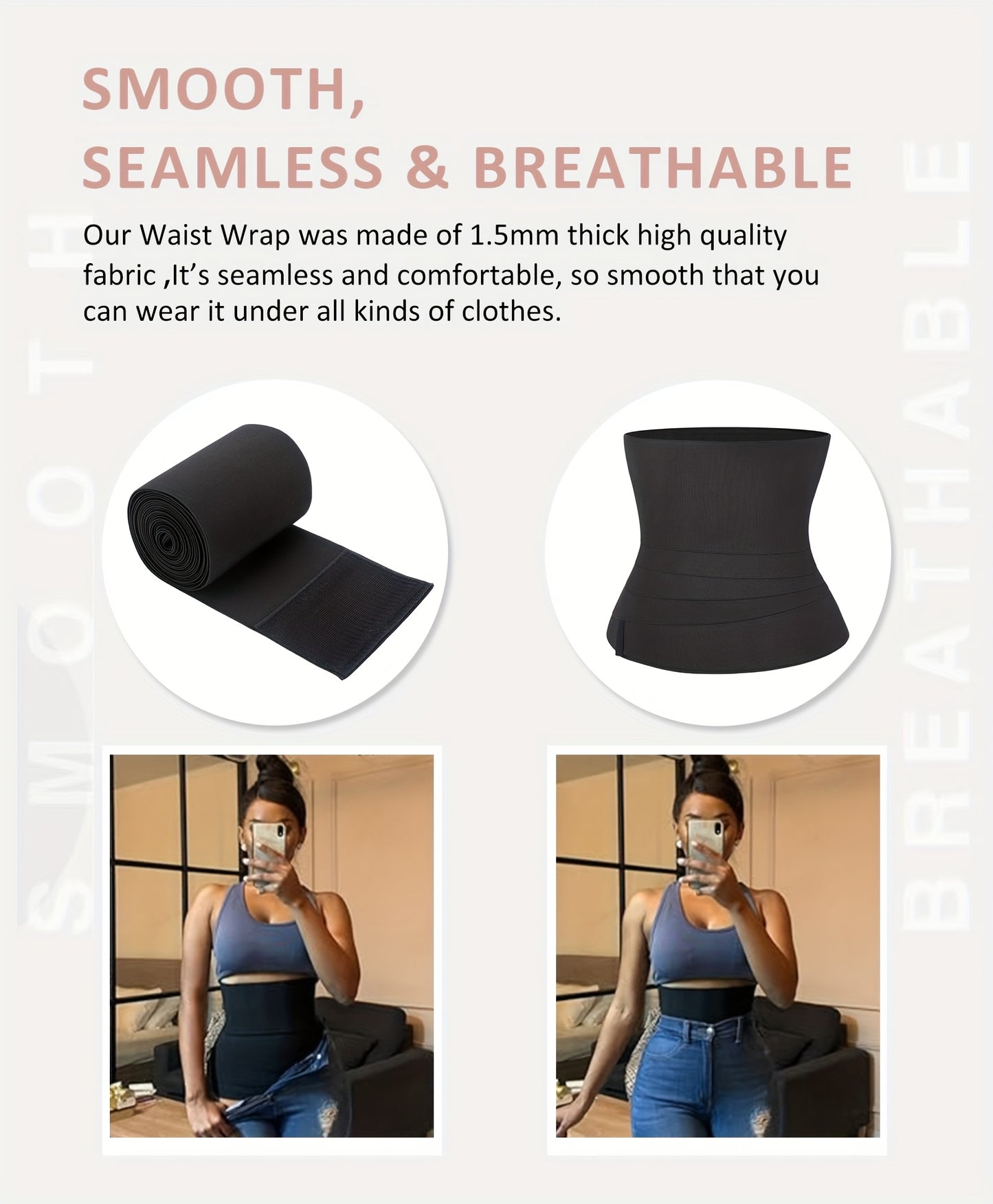 Women Waist Trainer Bandage Wrap Sauna Belt Long Torso Tummy Wraps Belly Body Shaper Waist Trimmer Belt
