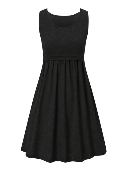 Women'S Maternity Casual Nursing Dresses Sleeveless Comfy Breastfeeding Dress