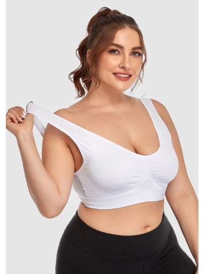 4pcs Women's Plus Size Sports Sexy Seamless Full Support Teenage Breathable Bra High Support