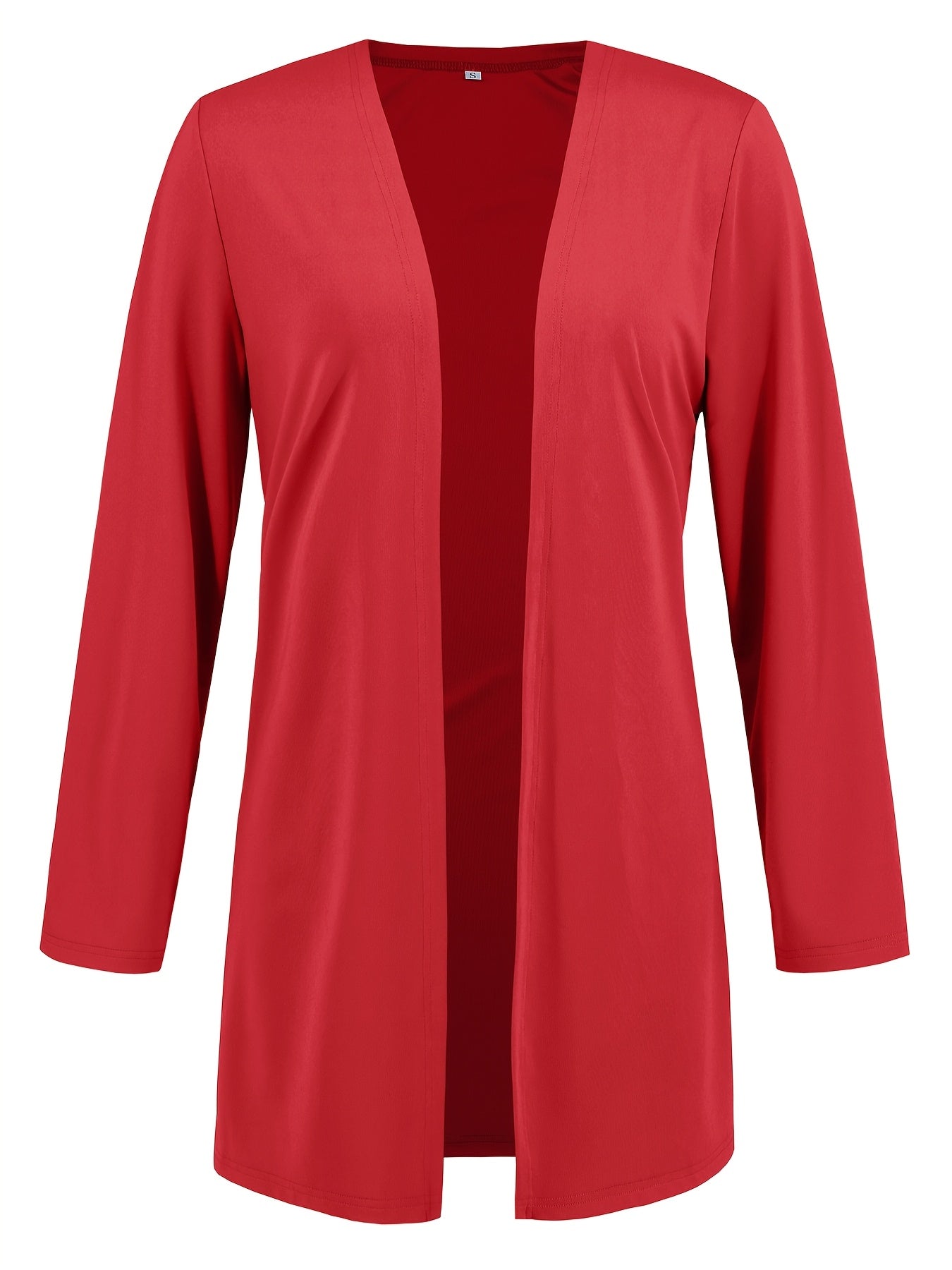ZAFUL Women's Casual Business Long Sleeve Cardigan, V-Neck Vest Top, Straight Leg Trousers, Fashion Commuter Three-Piece Suit