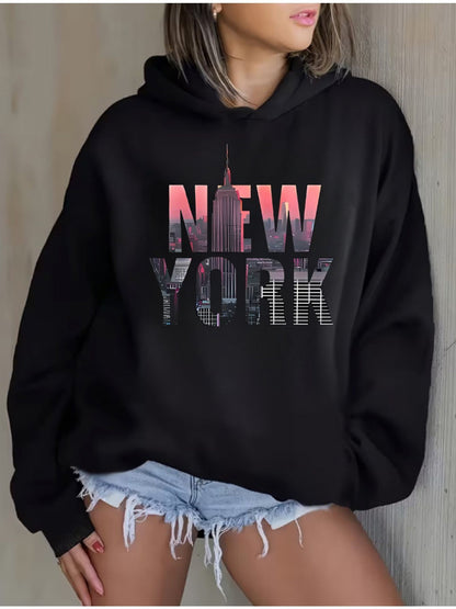 women's hoodie Sweater - Holiday Party Outfit - Soft Everyday Fall Tops - Machine Washable Casual Pullover sweatshirt