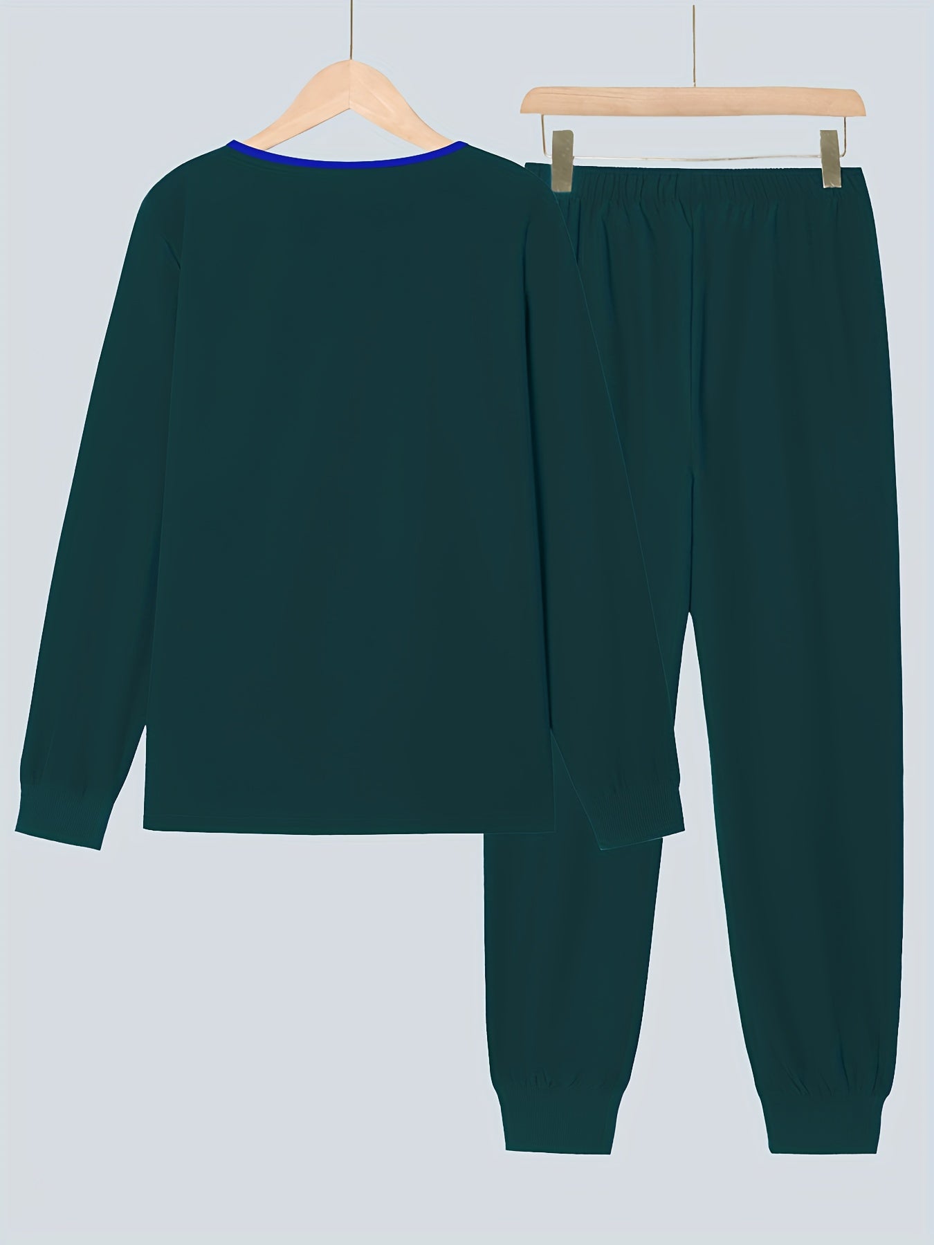 2pcs Women's V-Neck Matte Suit with Long Sleeve Stretch S Uniform Work Clothes Washable Pockets Breathable Elastic Top And Waist Cord Pocket Pants Set