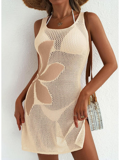 2026 New Beach Skirt Sexy Hollow Jacquard Bikini Swimsuit Hoodie Sunscreen Dress for Women