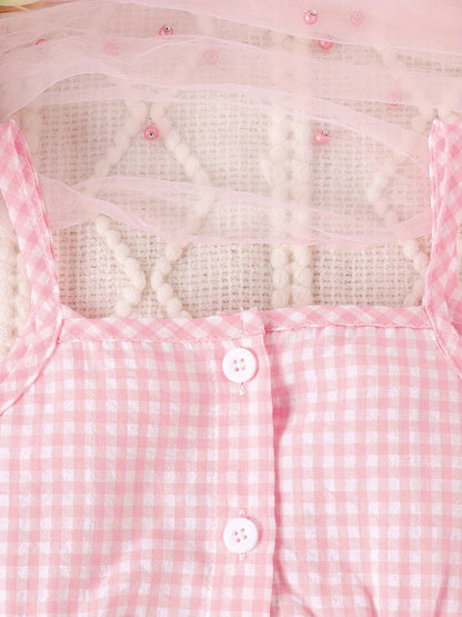 2pcs Toddler Girl Cute Outfits, Suspender Vest and Bow Decor Denim Shorts Set, Comfortable and Fashionable Girl Summer Clothes, Perfect for Outdoor