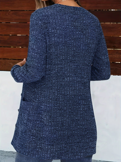 Women's Blue Lace Utility V-Neck Cardigan - product view 5