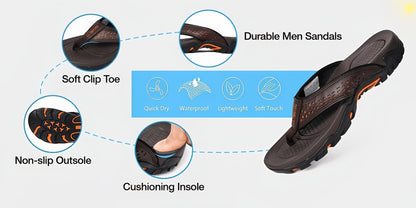 Men's Flip Flops - Quick Dry Non-Slip Sole for Beach & Water 315237