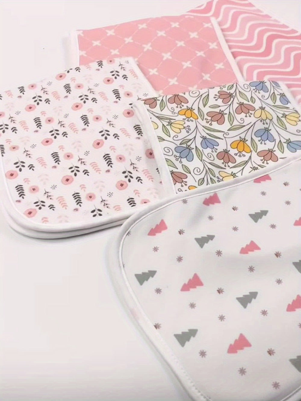 Baby Burp Cloth Set - Soft Absorbent Multipack Style 0517