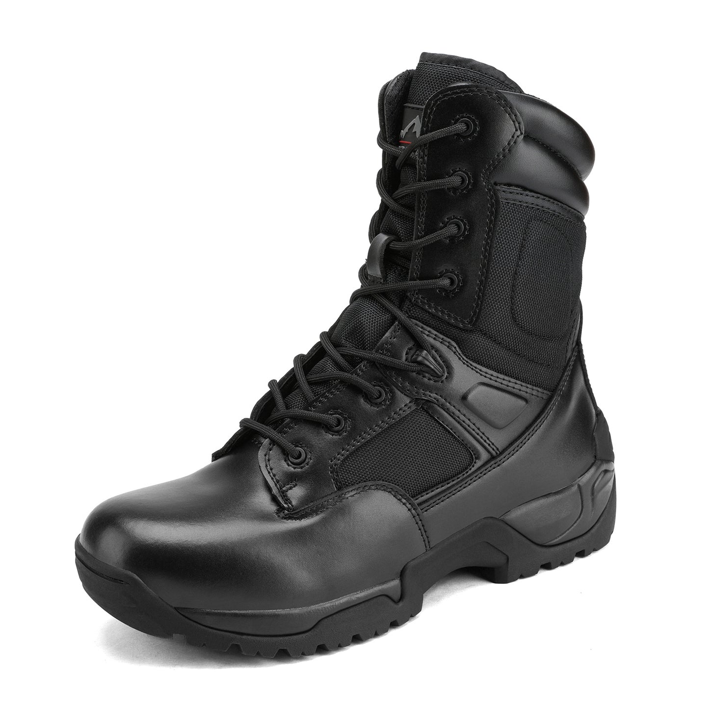 NORTIV 8 Men's Tactical Boot Waterproof Lightweight Comfortable Boots for Work Motorcycle Combat Boots Side Zipper Hiking Outdoor Climbing Activities All Day All Season Christmas Gifts