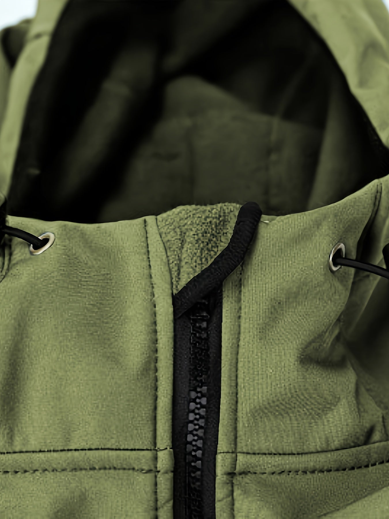 Men's Fleece-Lined Softshell Tactical Winter Jacket with Zip-Up Hooded Coat, Multiple Pockets & Lining - Outdoor Skiing, Hiking, Camping Workwear - Machine Washable Warm Fall/Winter Gear for Cold Weather Activities (Polyester)
