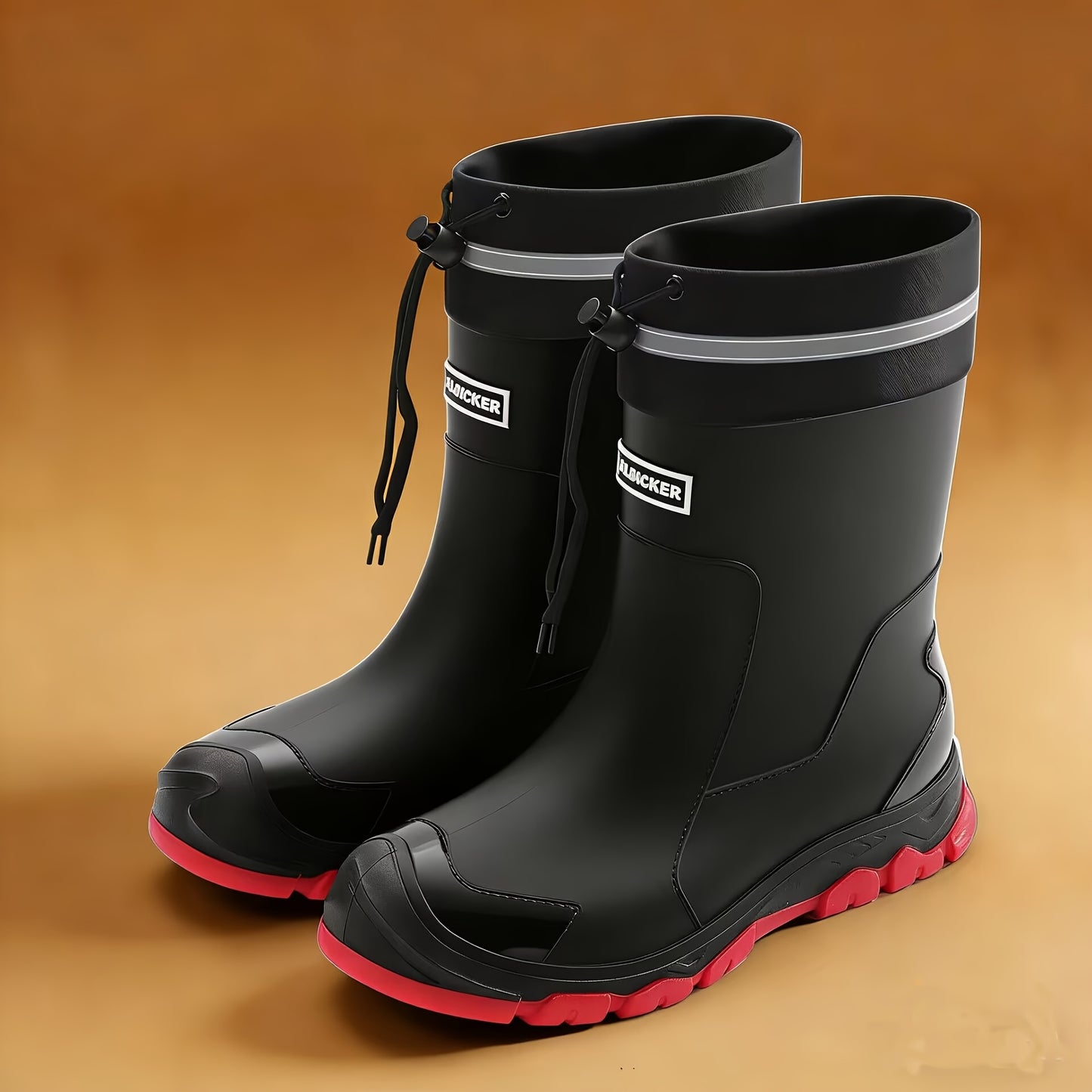 Short Shoes, Outdoor Unisex Large Size Non-Slip Rain Boots, with Adjustable Drawstring Opening, Suitable for Rainy Day Outings, Hiking, Fishing, Work, And Construction Sites