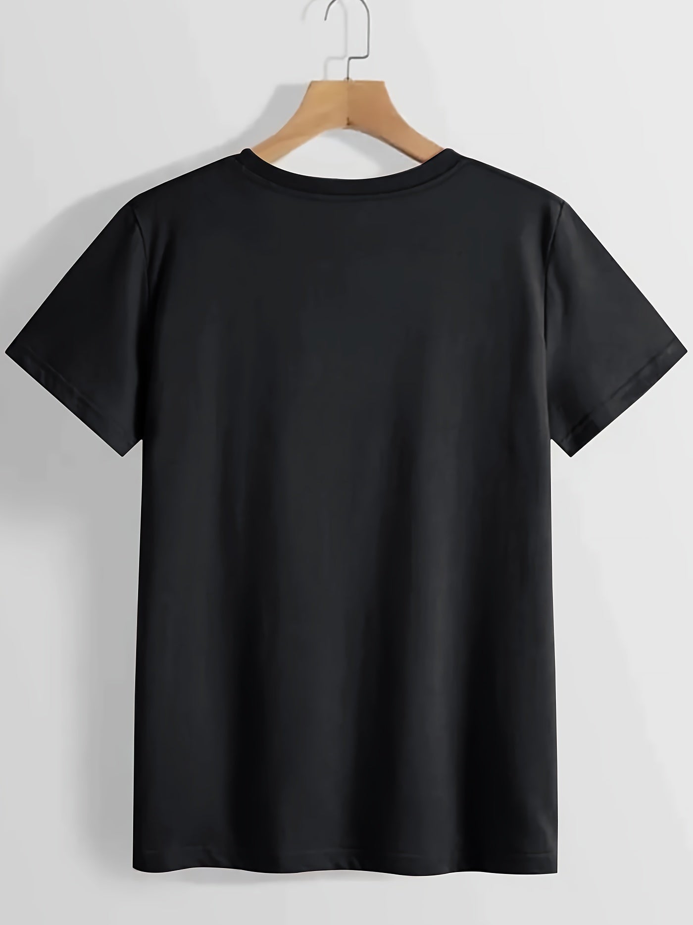 Letter Print Crew Neck T-shirt, Casual Short Sleeve Top For Spring & Summer, Women's Clothing