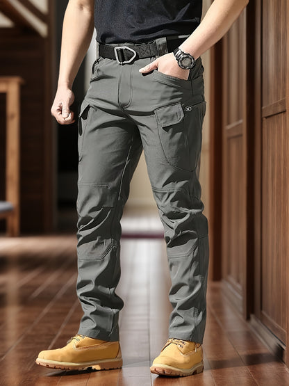 2-Pack Men'S Outdoor Tactical Cargo Pants, Multifunctional Pockets, Lightweight And Durable Work Pants, (Belt Included) Suitable For Camping, Hiking And Fishing, Suitable For Spring, Summer And Autumn Seasons