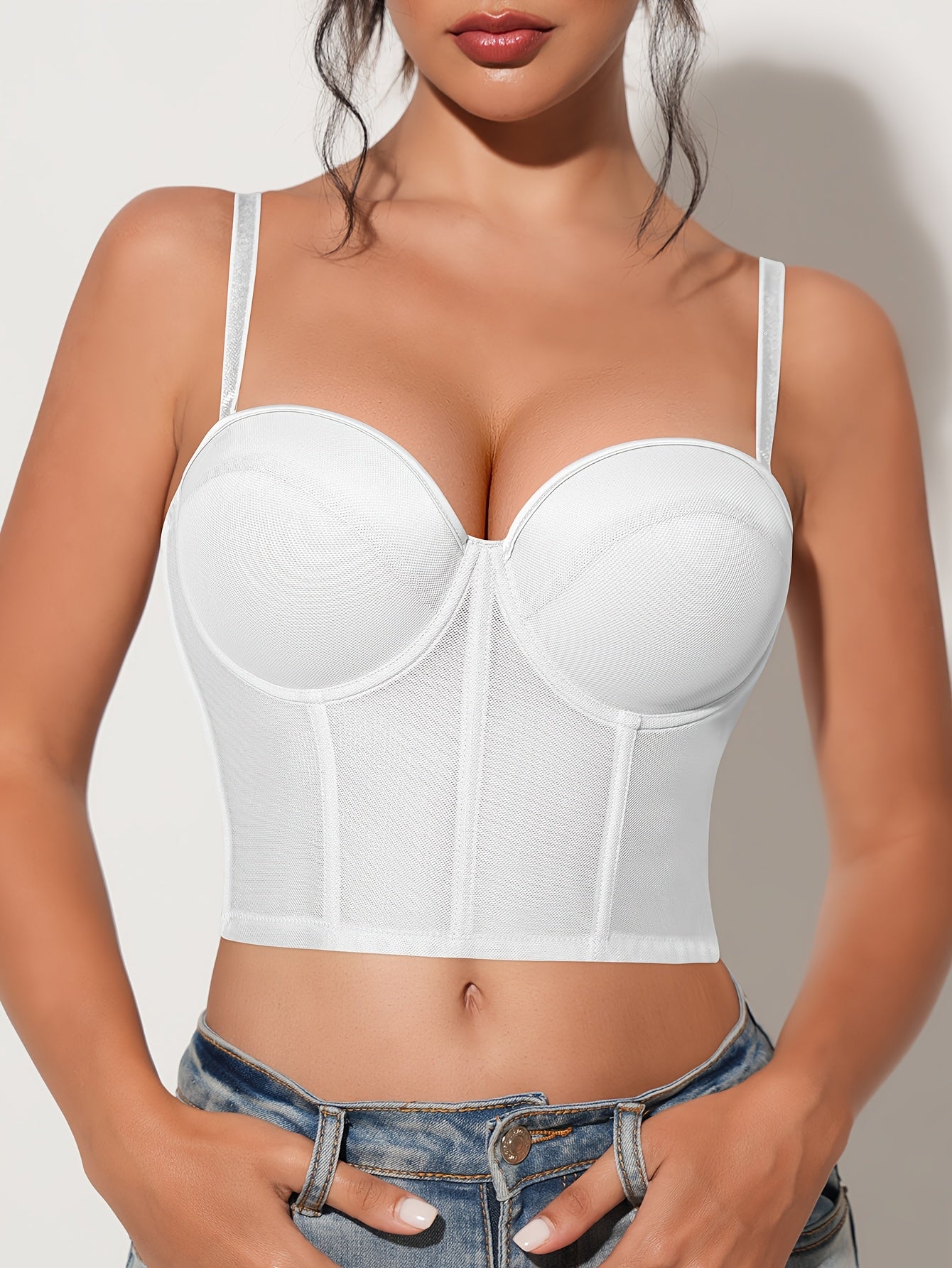 Attractive Women'S Bra Designed for Smaller Busts, Featuring Underwire, Fixed Padding, a Solid Hue, And Contrasting Lace Accents, Perfect for Daily Wear And Comfort