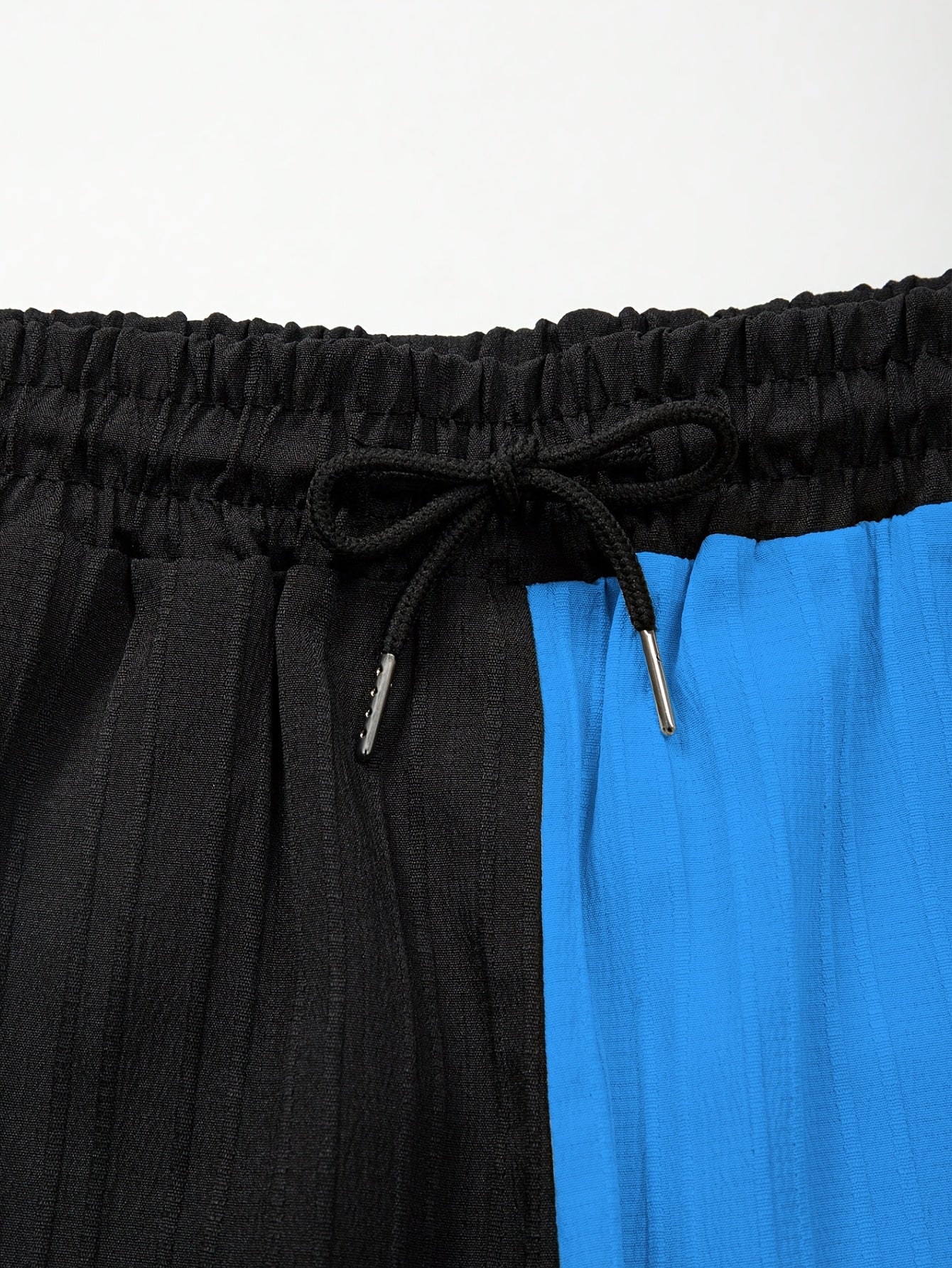 Men's Black + Blue Polyester Shorts - product view 11