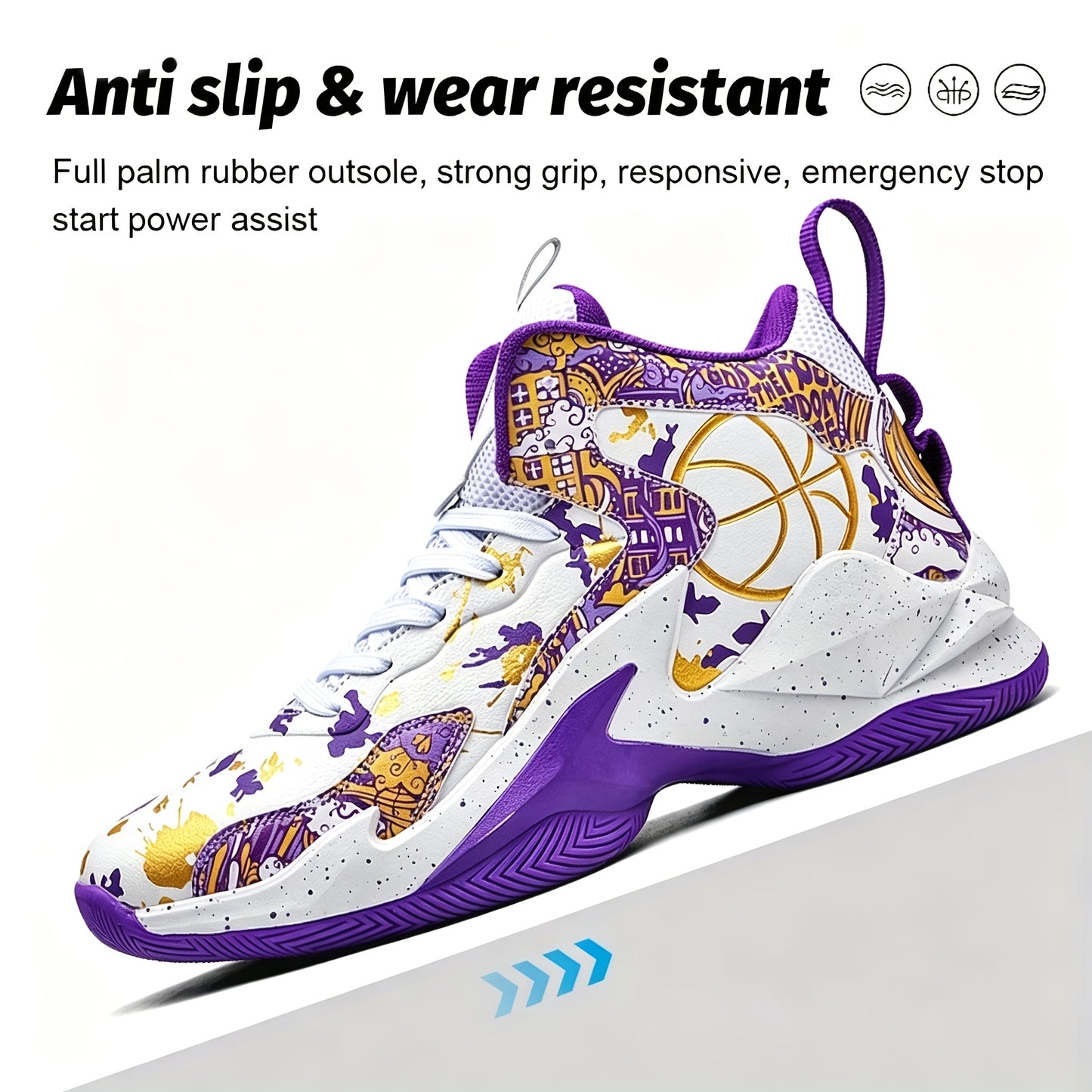 YTAT Men'S Basketball Shoes, Running Sports Shoes, Fashionable Basketball Shoes, Walking Shoes