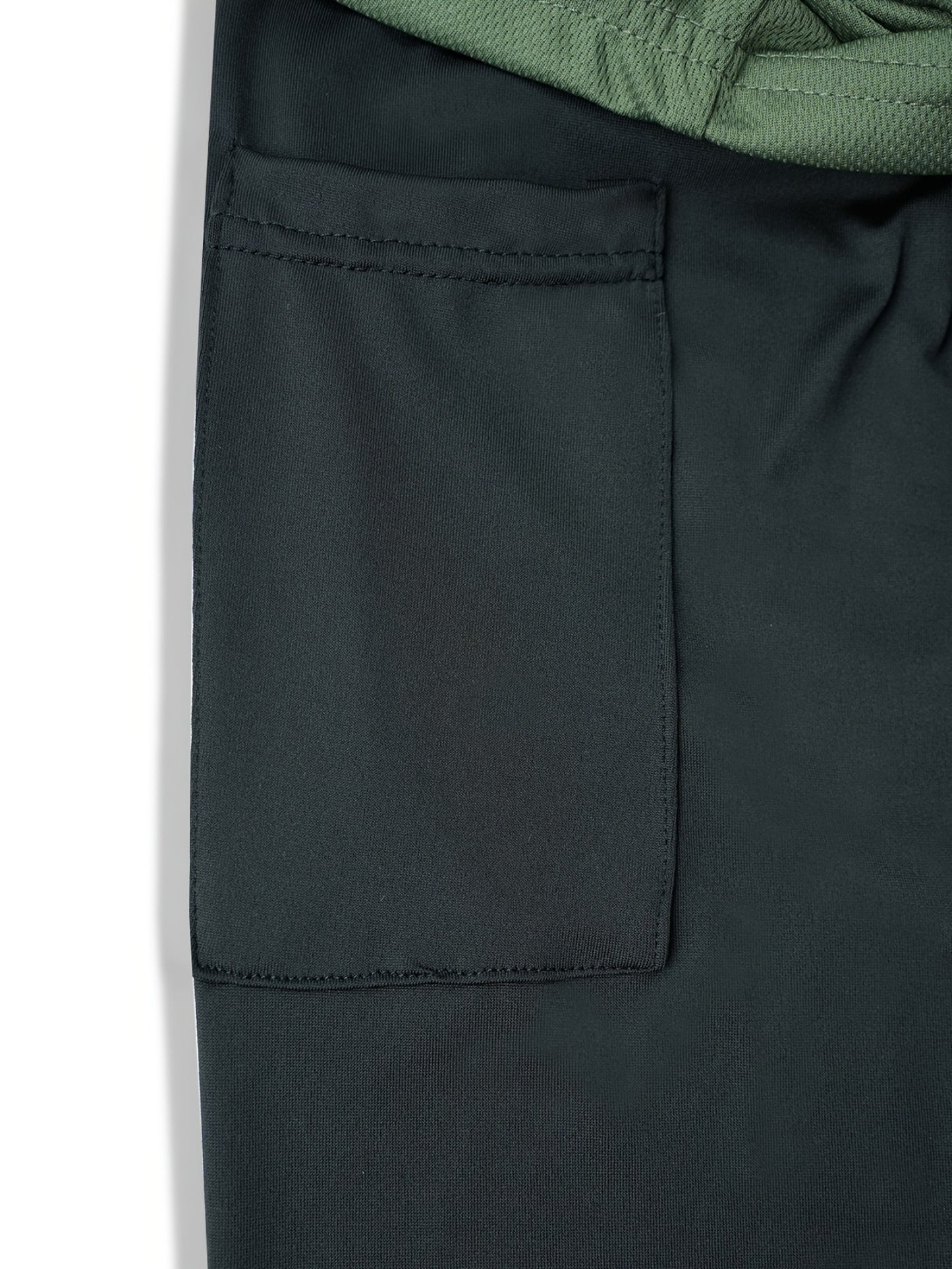 5pcs TNZI Gym Shorts Men'S 2-In-1 Double Layer With Inner Pocket, High Stretch Sports For Summer Workout Training, Running Athletic Compression Mens Basketball Bike Clothing Clothes Mesh Sets Gear Football Fitness Leggings Short De Hombre Gym