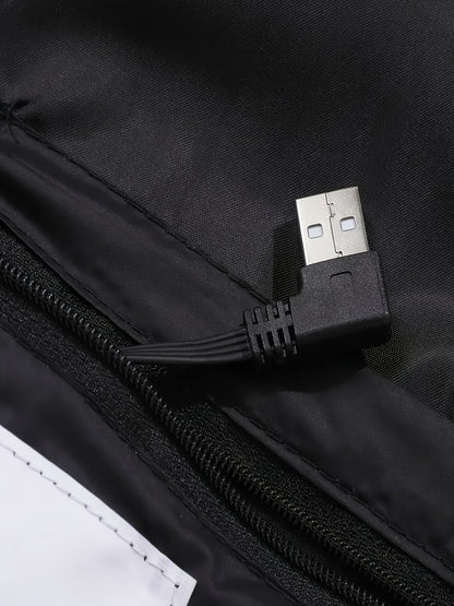 Men'S And Women'S Heated Clothes, 21-Zone Multi-Directional Heating System, Recommended for Going Out to Against Wind And Cold, Outdoor Cycling And Skiing, Casual Fashion Fashion, Warm Winter, USB Power Supply, Power Bank Not Included