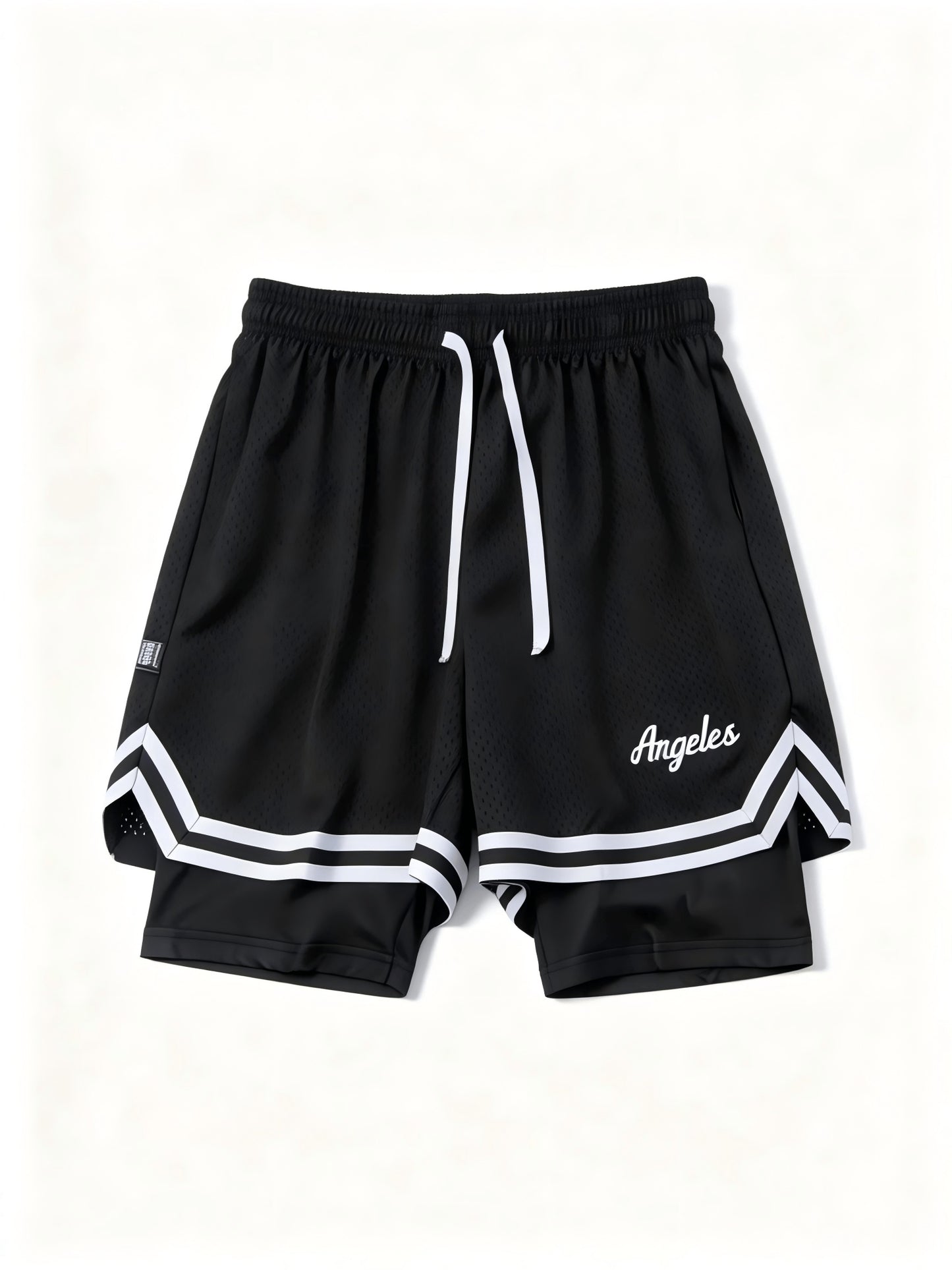 1pc Of Sports Basketball Shorts, Loose And Comfortable, Sweat Wicking And Breathable, Outdoor Running Lined with Stretch Cloth Quick-drying Training Pants