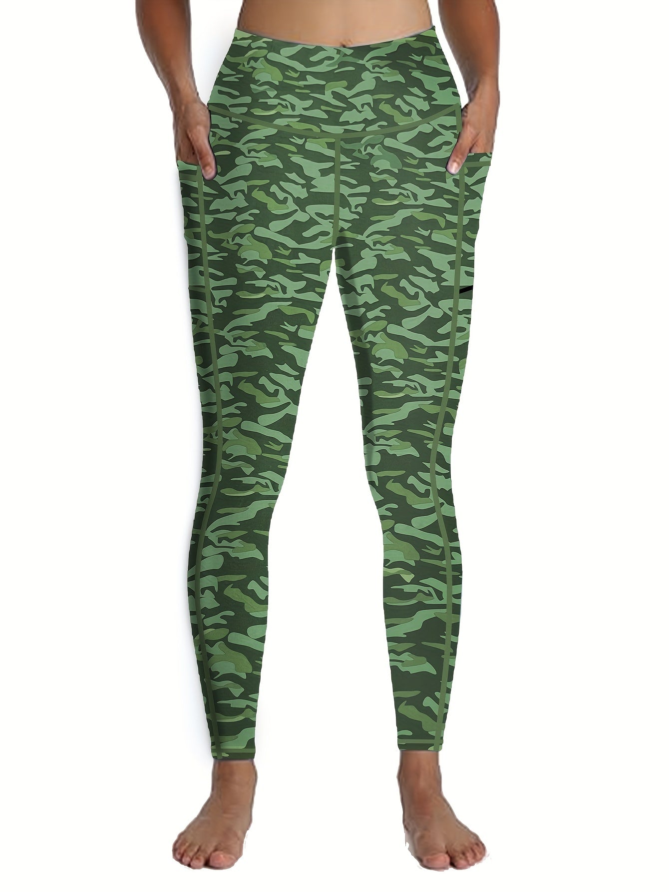 Five-piece Tracksuit Leggings for Women, Nine-point Printed Yoga Pants for Women, And Fitness Running Compression Pants for Women