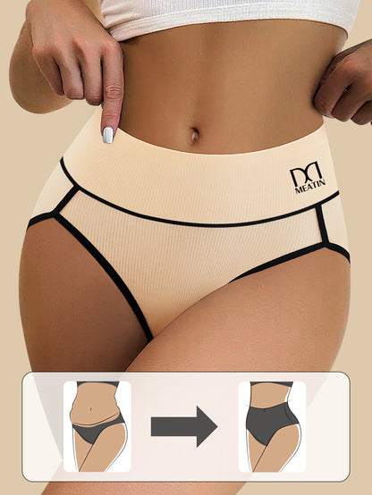 5pcs Solid Color Simple Design Briefs Bottocks Cover - Comfortable, Stretchy, Soft Fabric - Lingerie & Underwear for Women