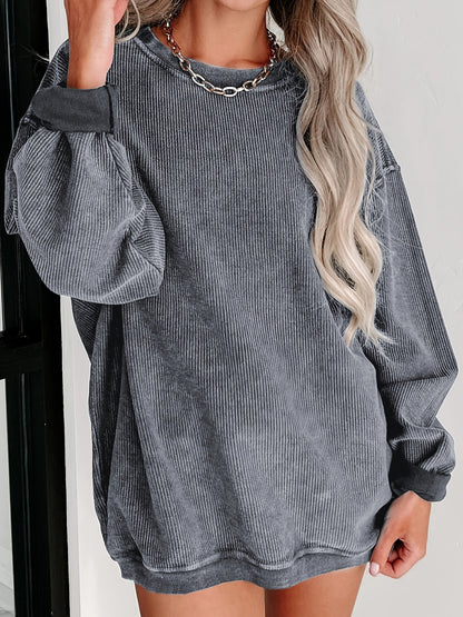 Women's Pink Lace Long-Sleeve Sweatshirt - product view 7