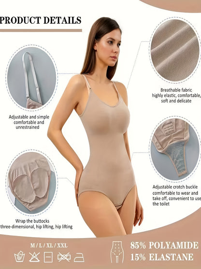 3 Seamless Shapewear Bodysuits with Functions Of Abdominal Compression, Hip Lifting, And Hip
