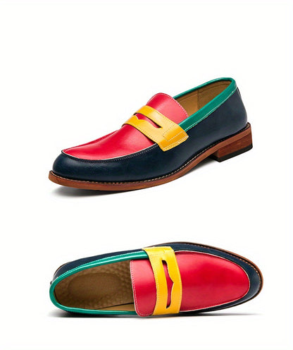 Men's Dress Penny Loafers Comfort Business Casual Slip-on Loafer Shoe Multicolor for Office Daily Walking Driving Shoes