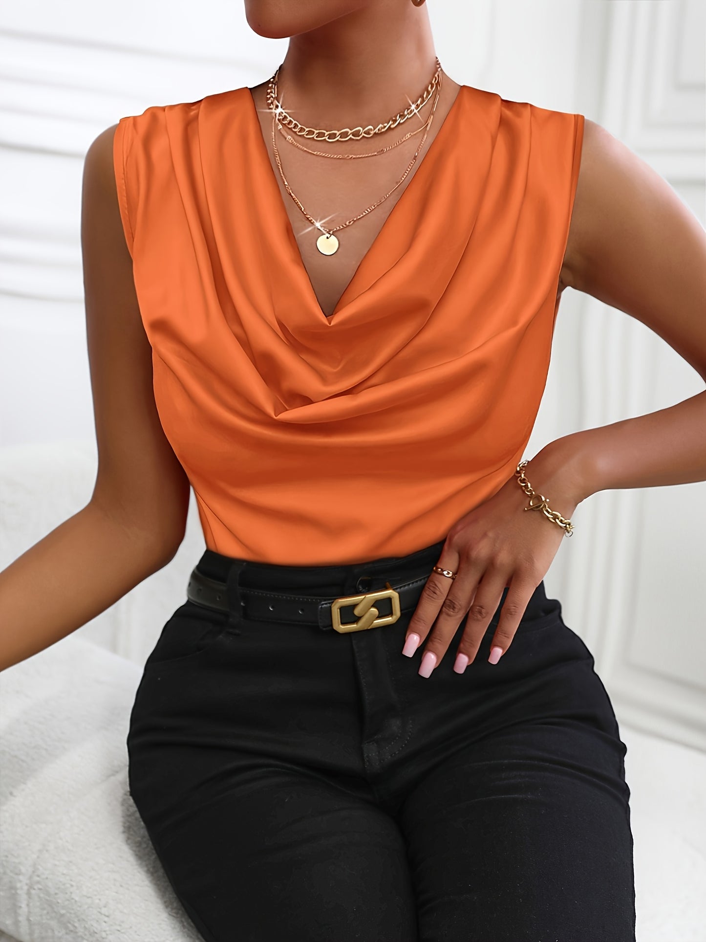 Bright And Lively Solid Color Sleeveless Top - Stylish Design for Summer, Casual, Airy, Soft, And Comfy Daily Wear for Women
